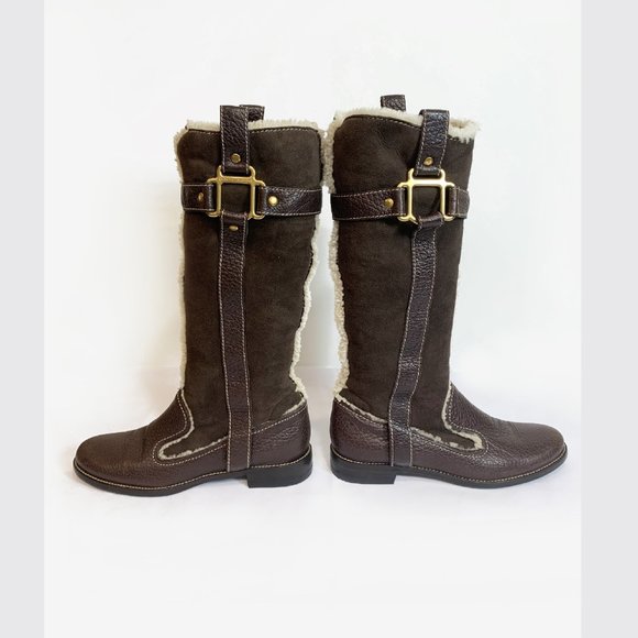 DOLCE & CABBANA belted high winter boots - Picture 8 of 11